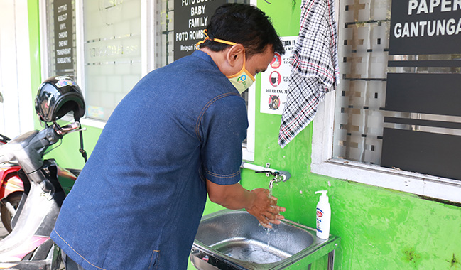 Cegah Corona, BPU Siapkan Tempat Cuci Tangan di Seluruh Unit Usaha
